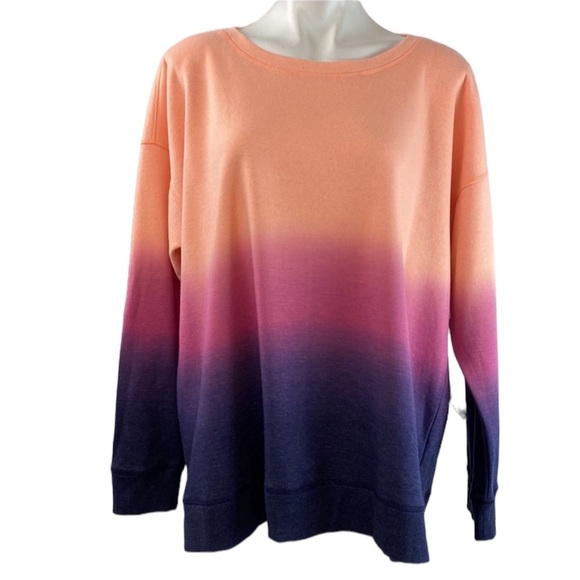 Livi Active Lane Bryant Dip Dye Ombré Sweatshirt Size 18/20 Preowned Con… - Picture 7 of 7